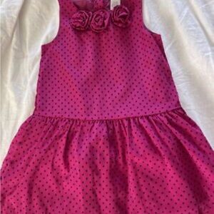 Gymboree Pink and Navy Polka Dot Dress